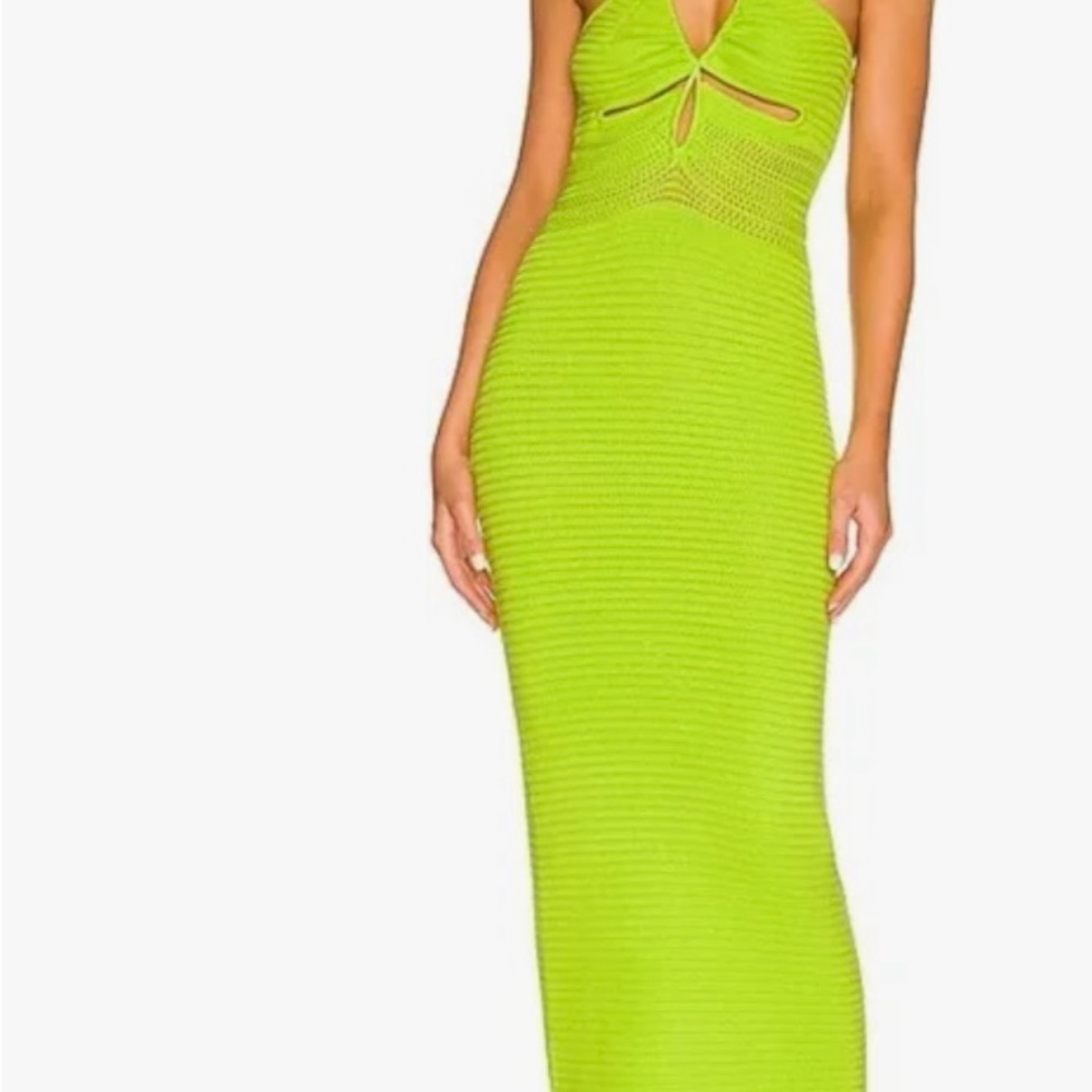 Ronny Kobo Collection Green Midi Dress